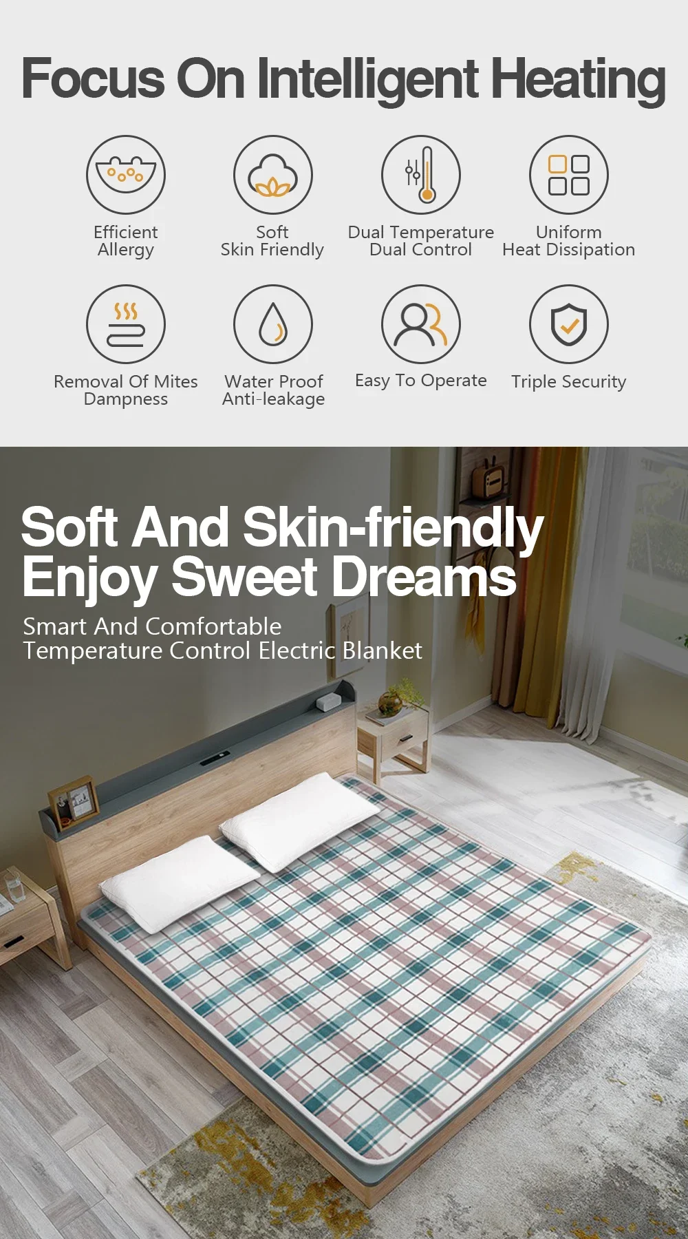 110/220V Coperta Elettrica Più Spessa Riscaldatori Casa Lenzuolo Tappetino Termico 3 Dimensioni Inverno Casa Termostato Doppio Corpo Scaldini Whal