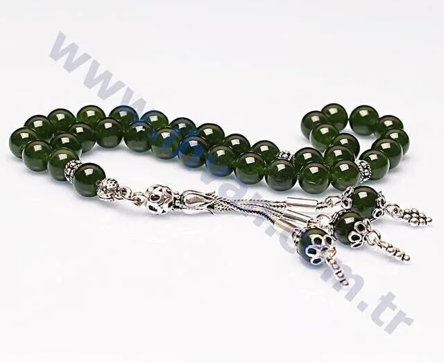 IQRAH Jade Stone Rosary (925 SETTING SILVER)