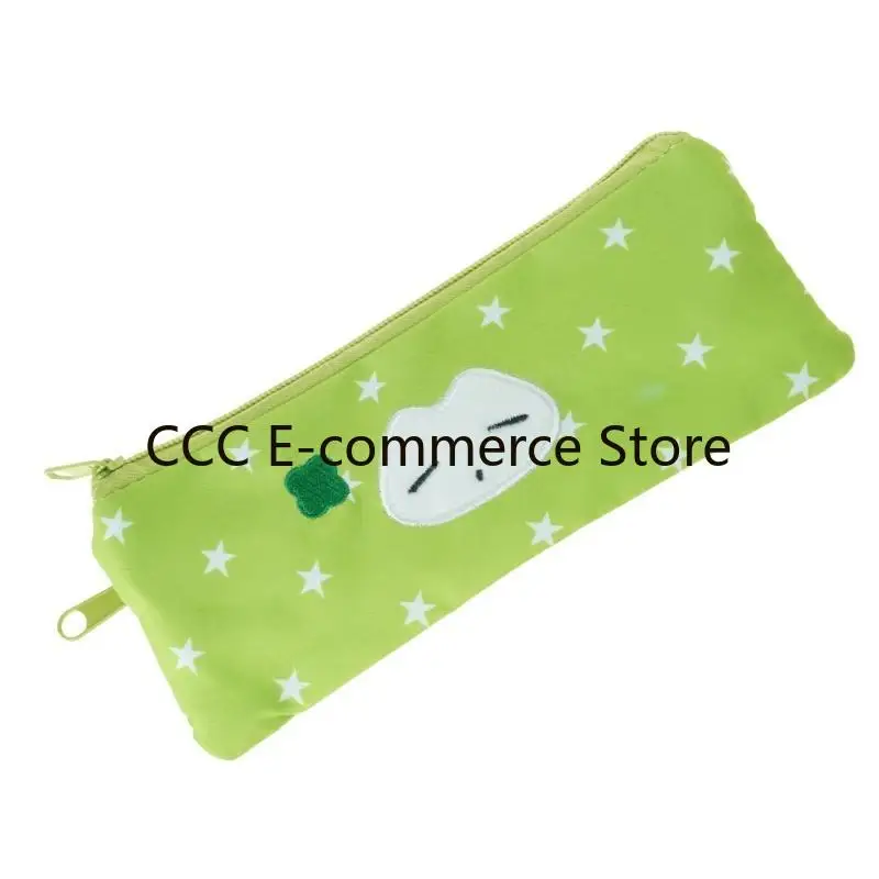 Star Print Pencil Case Double Layered Pen Case Pen Pouches with 2 Compartments R58A