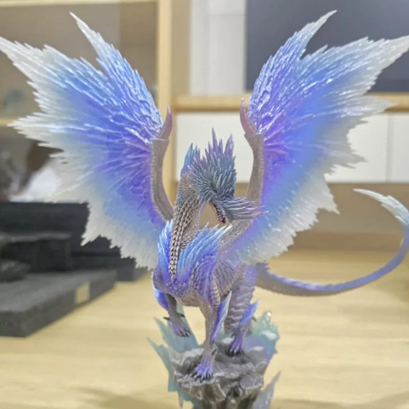 

In Stock Gk Series 002 A Version Blue Crystal Dragon Pvc Statue 24cm Fantasy Ice Dragon Collectible Figure Desktop Ornament Toy