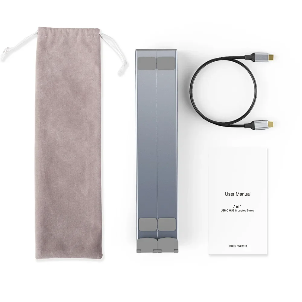 Imagem -06 - Suporte para Laptop com Usb c 3.1 Hub Usb 3.0 em 4k Hdmi sd tf Leitor de Cartão Portátil Ajustável para Macbook Notebook Alumínio