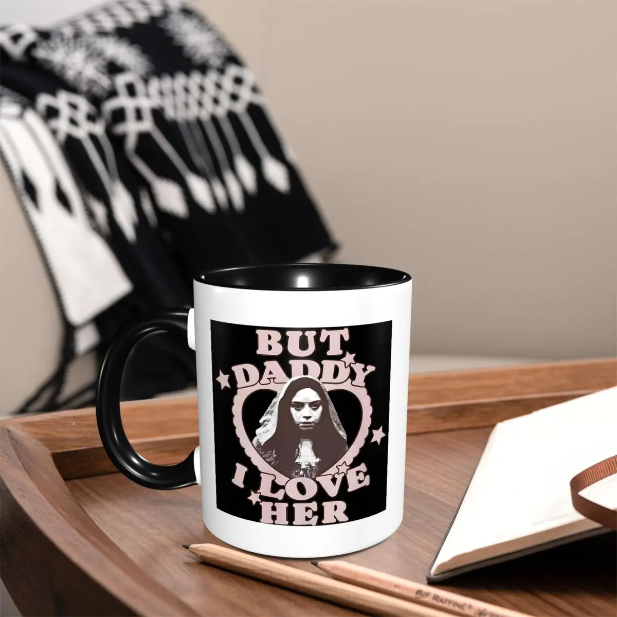Pero papá, la amo, Aubrey Plaza es Rio Vidal, taza divertida de cerámica para café, tazas de té, taza para leche, regalo para mujer y hombre
