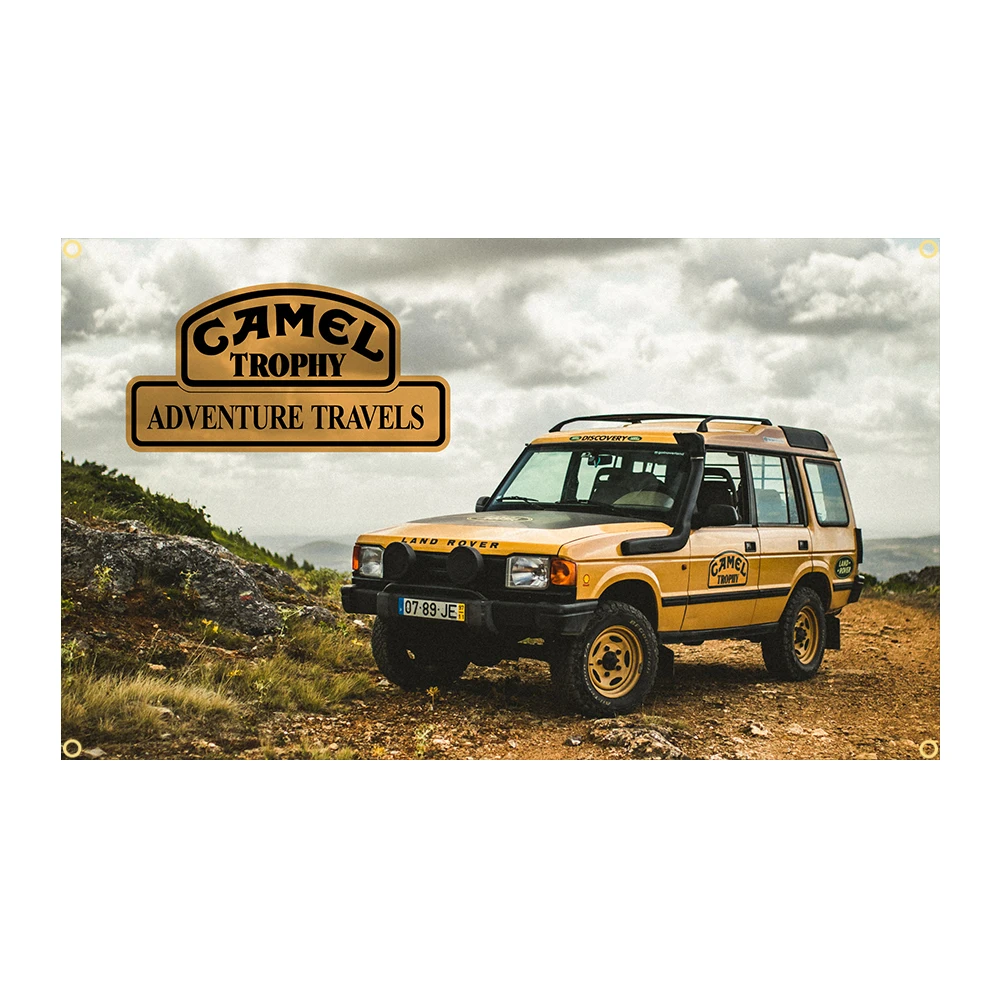 90X150cm Camel Trophy ADVENTURE TRAVEIS Flag Polyester Printed Garage Decoration Banner Tapestry