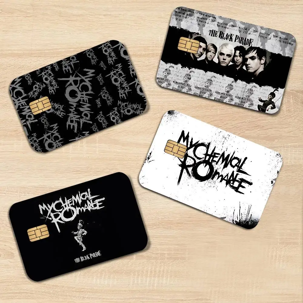 Rock Band My Chemical Romance Anime Front Cover Film Sticker Skin for Credit Debit Card Small Large Chip