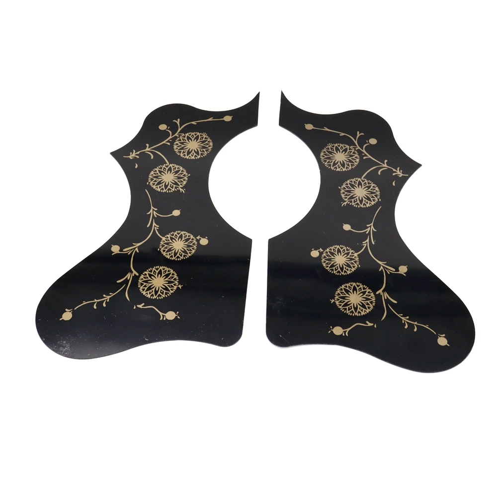 EJ200 Left and Right Hand Folk Acoustic Guitar Protection Pickguard Anti-scratch Plate With Gold Flower Pattern