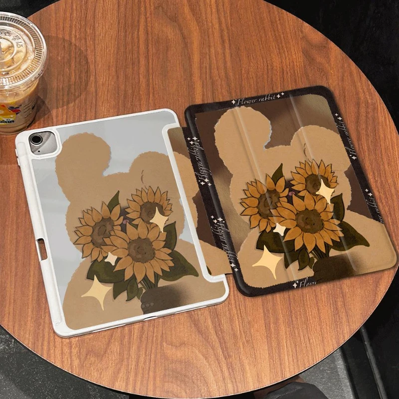 Funda protectora para IPad, carcasa de girasol, 7, 8, 9th, 10,2, 10. ª generación, IPad Air 4, 10,9, 2020, Air 5, Pro 11, 2022