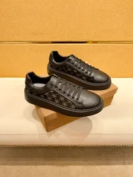 Men's Handmade Leather Lac-up Sport Shoes Comfortable Casual Design Sneakers Hot Sale Sports Footwear