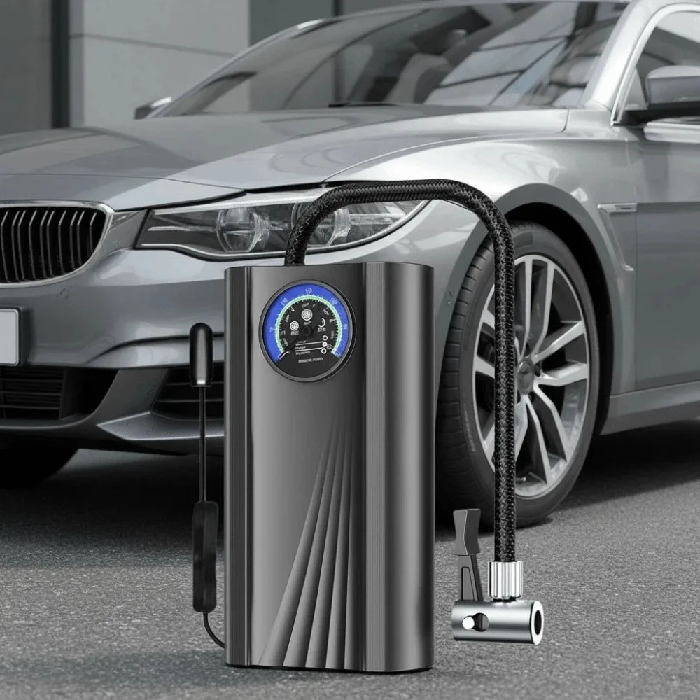 

High-power Car Tire Inflator Pump Magnetic Faster Inflation Auto Air Compressor LCD Display Screen 150PSI Electric Air Pump