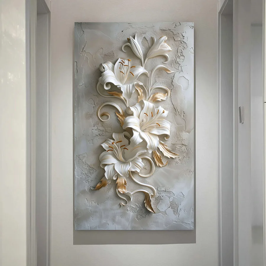 2D Flat Lily Stucco…
