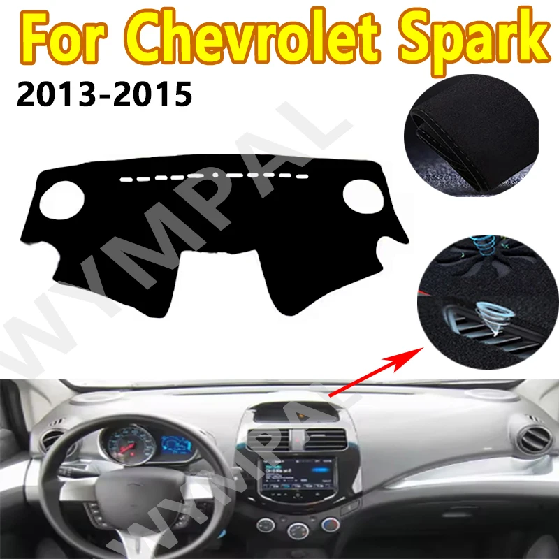 

Car Dashboard Cover For Chevrolet Spark 2013 2014 2015 Dash Mat Sun Shade Anti-UV Carpets Car Accessories