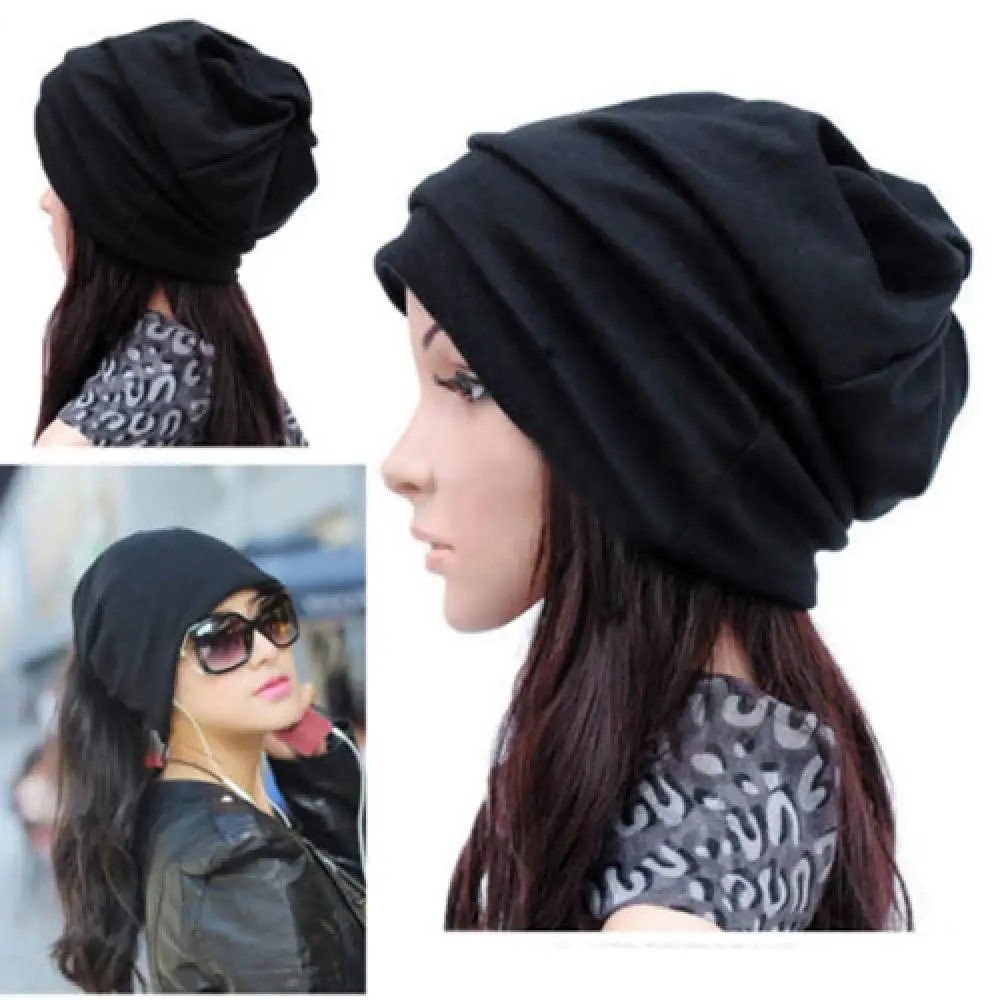 Women Men Fashion Winter Warm Crochet Knit Scarf Hip-Hop Cap Beanie Hat