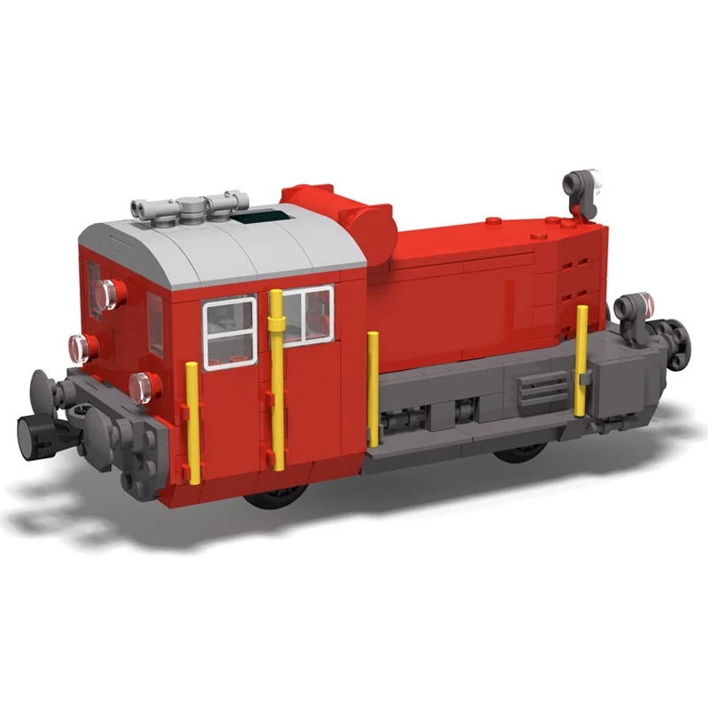 시티카 모델 MOC 빌딩 블록 철도 디젤 기관차 모듈형 기술 어린이 휴일 선물 조립 장난감 세트
