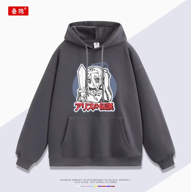 Anime Blue Archive Alice Tendou Hooded Hoodie Cosplay Autumn Winter Men Women Coat Loose Jacket Tops