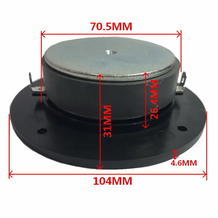 

hot selling new 70mm-Ferrite magnet 4 Inch 4ohm/8ohm RMS 15W Raw Tweeter Speaker Driver 90DB 25-core Silk Dome Membrane Tweeter