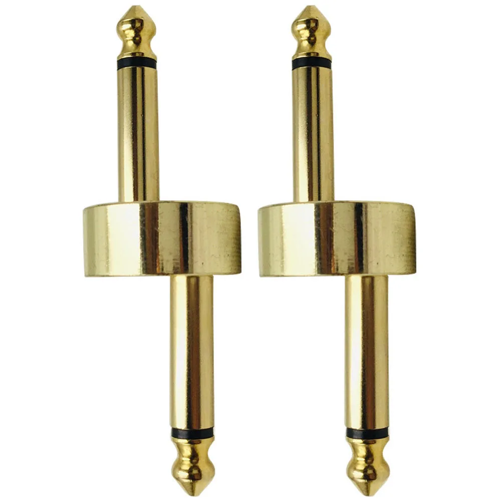 

2pcs Effect Pedal Connector Metal Adapter for Guitar Cables Coupler Practical Long Service Anti-Interference Easy Install