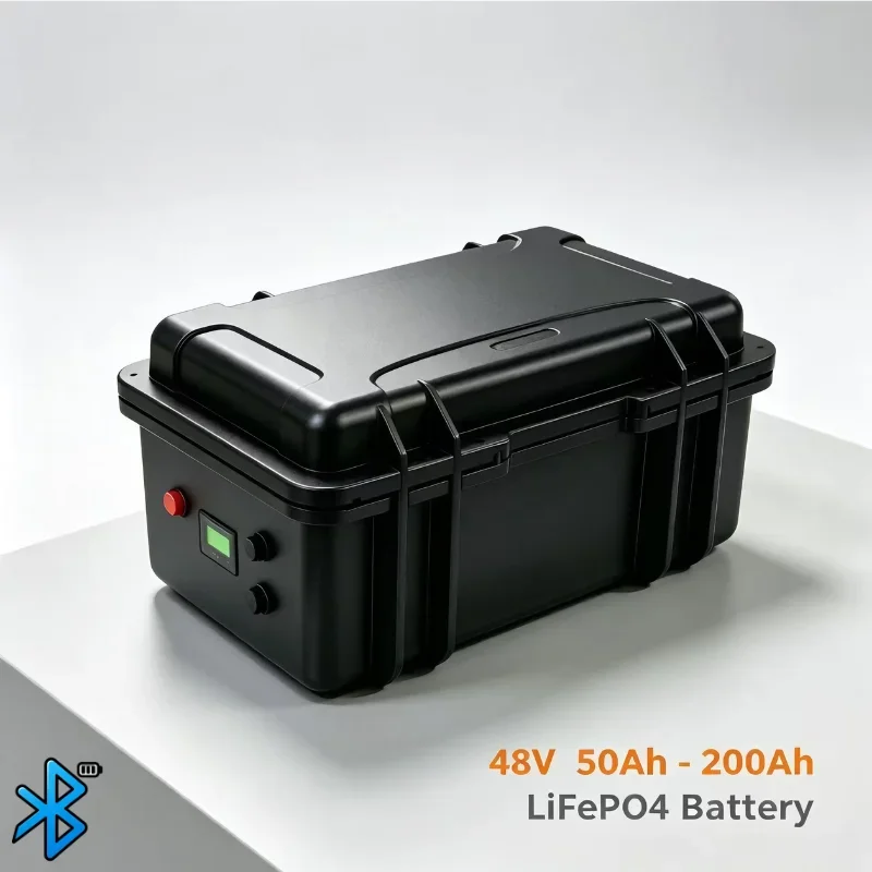 48V Water‑Resistant LiFePO4 Energy Storage Module 20Ah‑200Ah, Inner Protective Control Unit, Long‑Cycle Rechargeable Power Unit