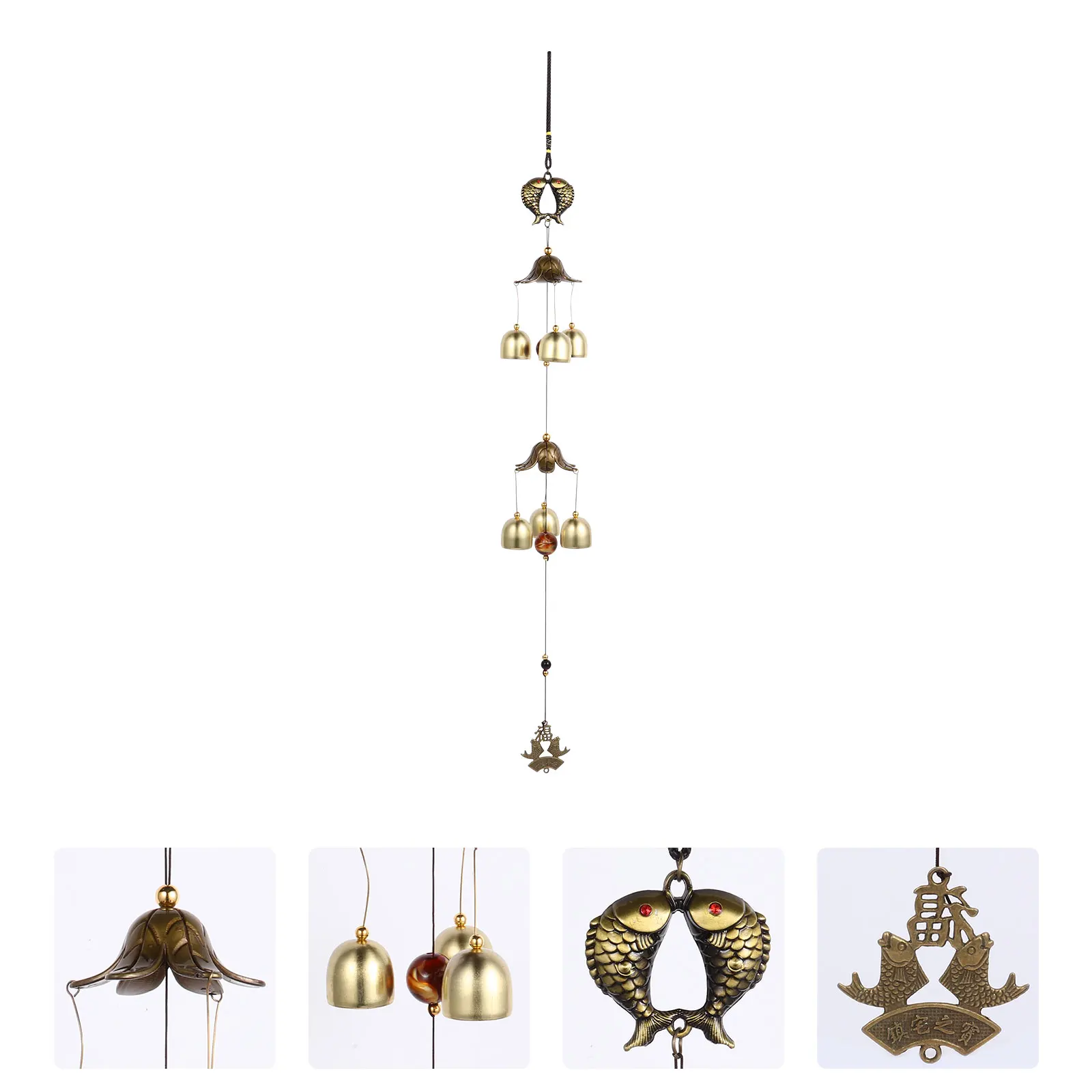 

Copper Alloy Wind Chime Durable Safe Decor Gardens Interior Premium Materials Good Workmanship Home Hanging Bells Wind Bell