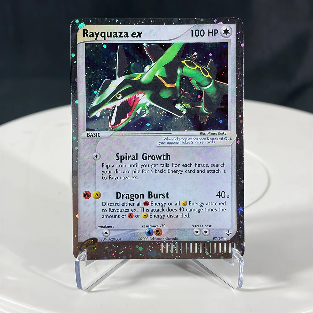 PTCG Proxy-Karten EX-Serie Rayquaza Gold Star Charizard Gengar Pikachu Hobbys Sammlerstücke Spielesammlung Anime-Karten
