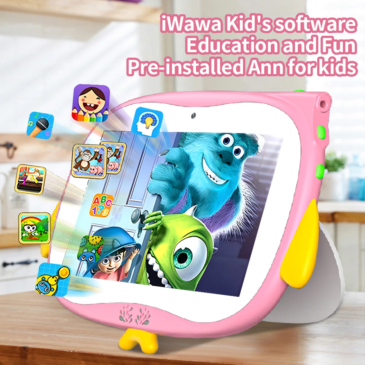 2026 New Cartoon Pattern 7 Inch Kids' Tablets Android Learning Education Tablet PC Kids-Proof Protective Case Tablet 4000mAh