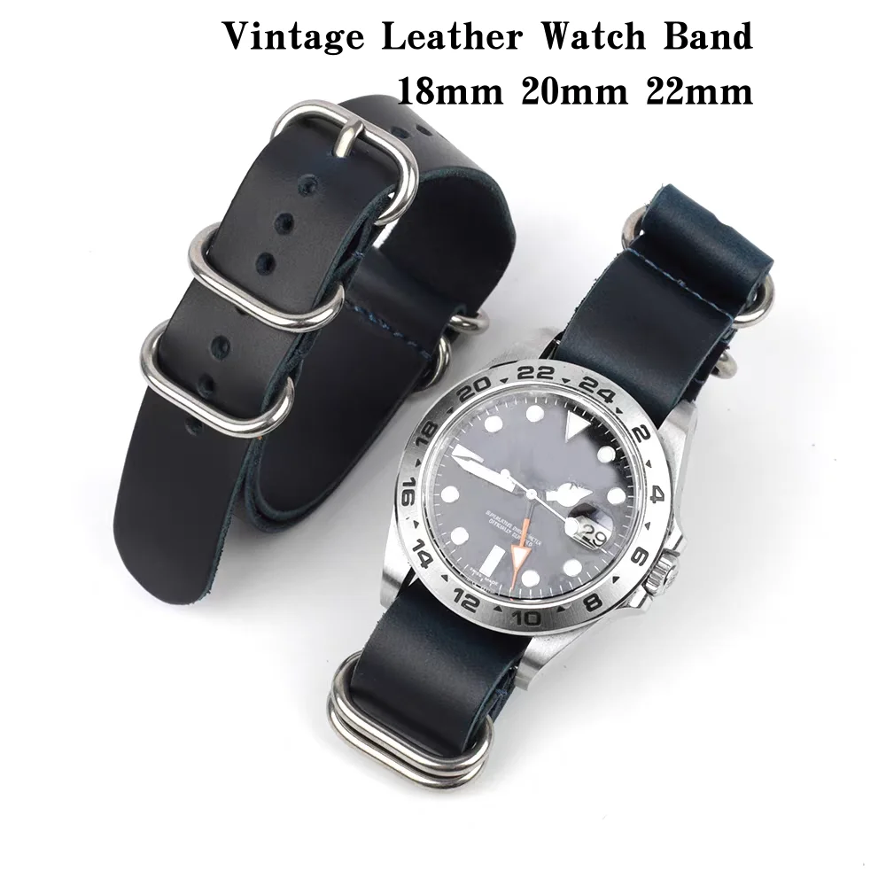 High Quality Genuine Leather Watch Band for Seiko 18 20 22mm Color-Changing Vintage Strap Men Replacement Wristband  Soft Belt