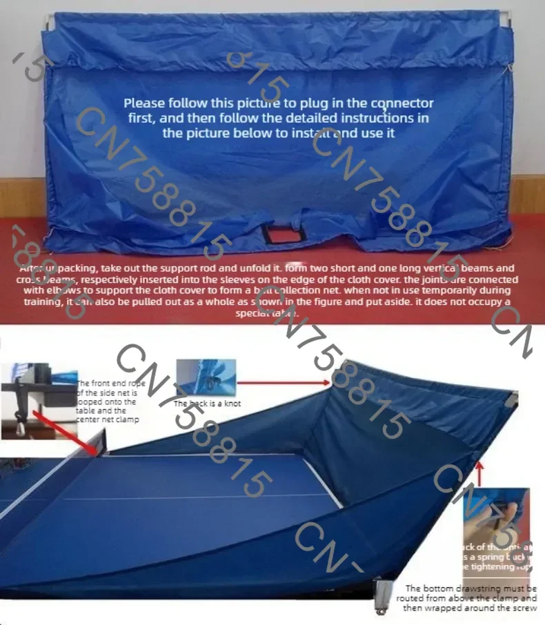 Lightweight ball net, portable table tennis training net, adjustable table tennis training net