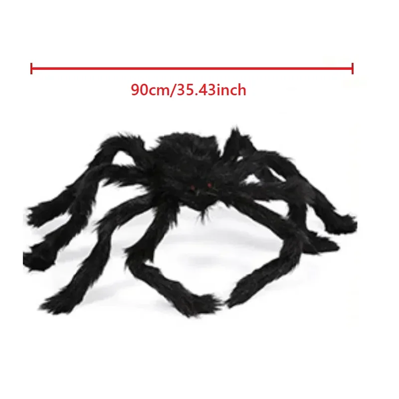 Riesige Halloween-Spinne für den Innen- und Außenbereich, Veranda-Dekoration für Spukhaus oder Zuhause, Party, Halloween-Dekorationen