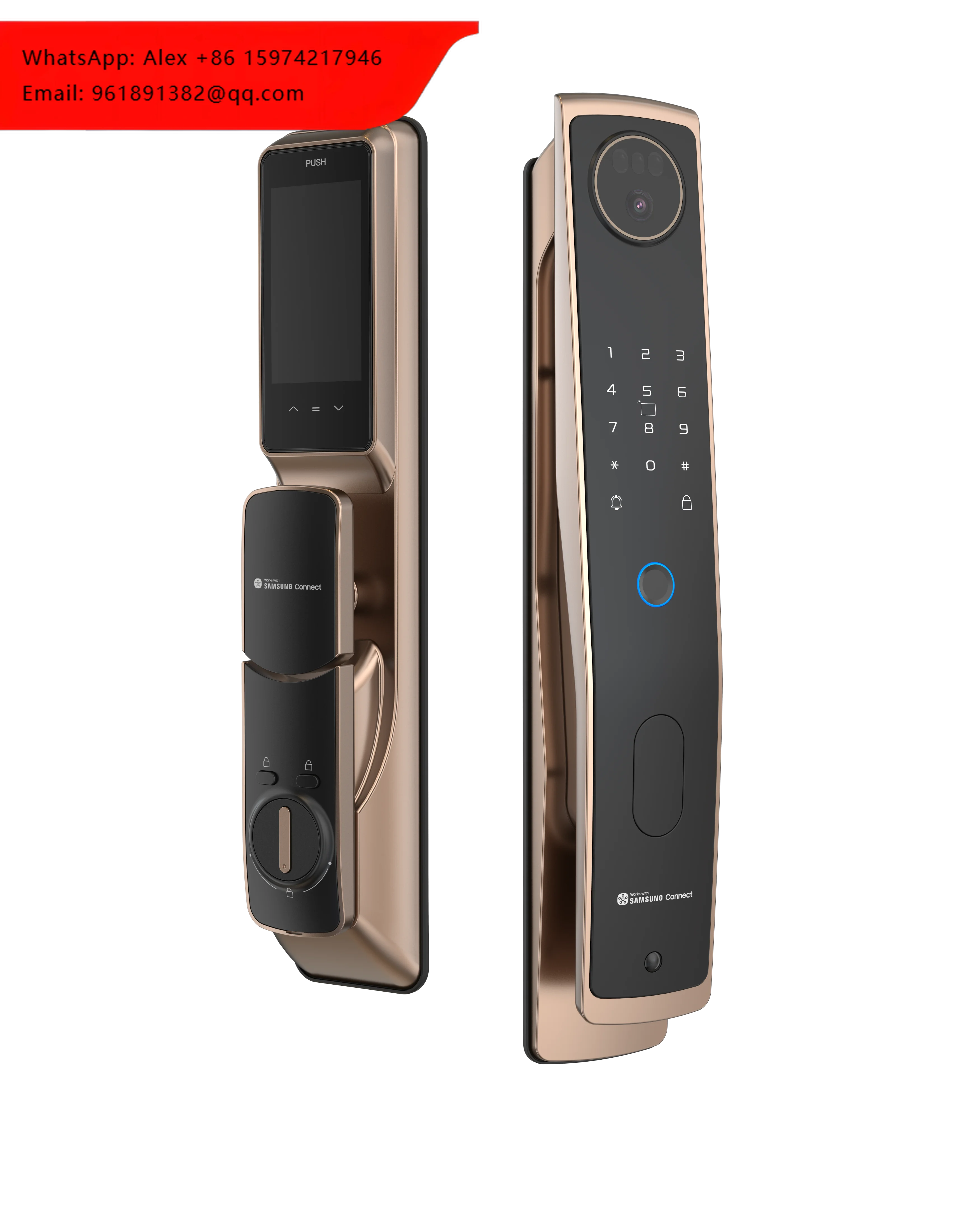 

For Samsung Electronic P70Max Smart Remote Control 3D Face Recognition Fingerprint Intelligent Digital Door Lock With Camera