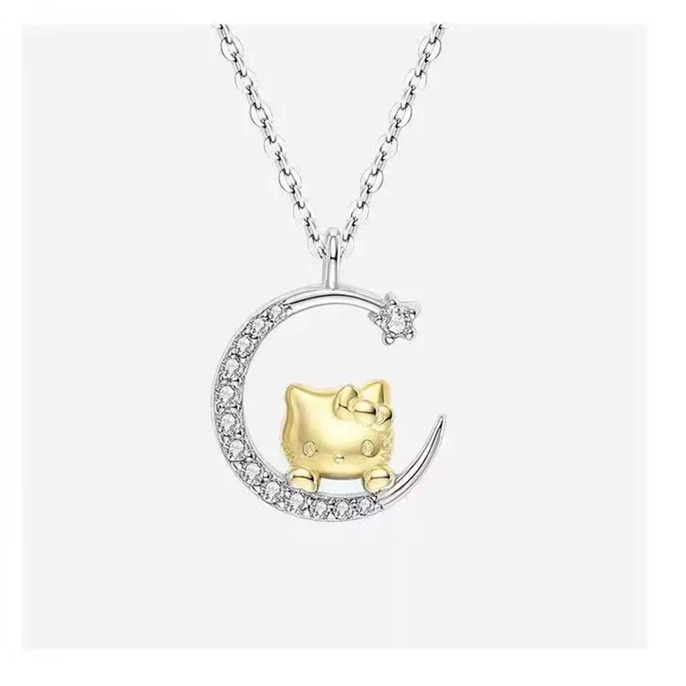 3 unids/set Kawaii Hello Kitty relojes de mujer con lazo de diamante de Metal reloj de mujer regalos de cumpleaños para estudiantes con collar y pulsera