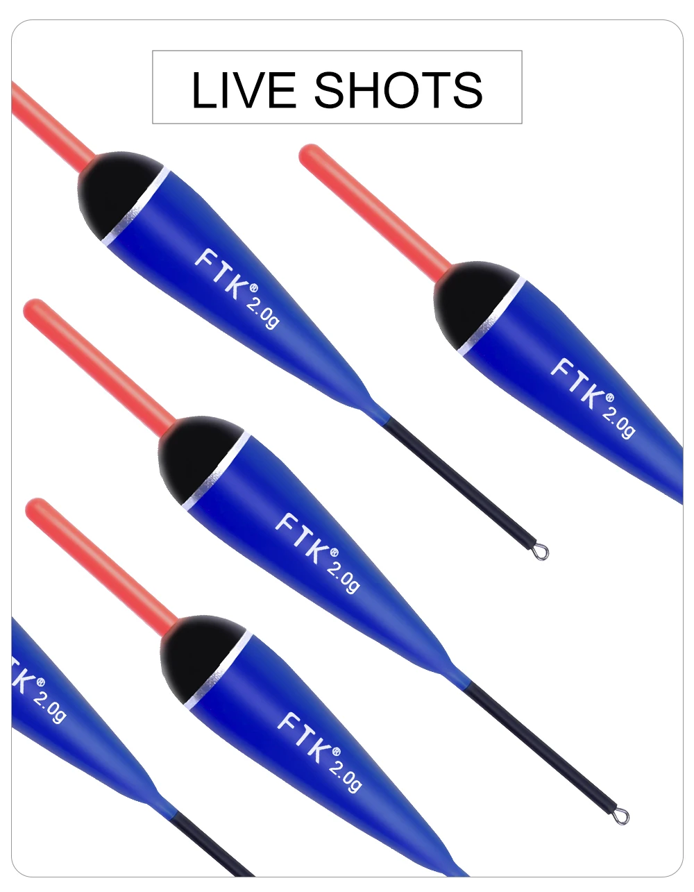 NGB Neuer Barguzinsky-Fichten-Schwimmer 5er-Set Angelposen 2-5g Langschwanz-Vertikalboje Angelzubehör für Karpfenangeln – Detail 8