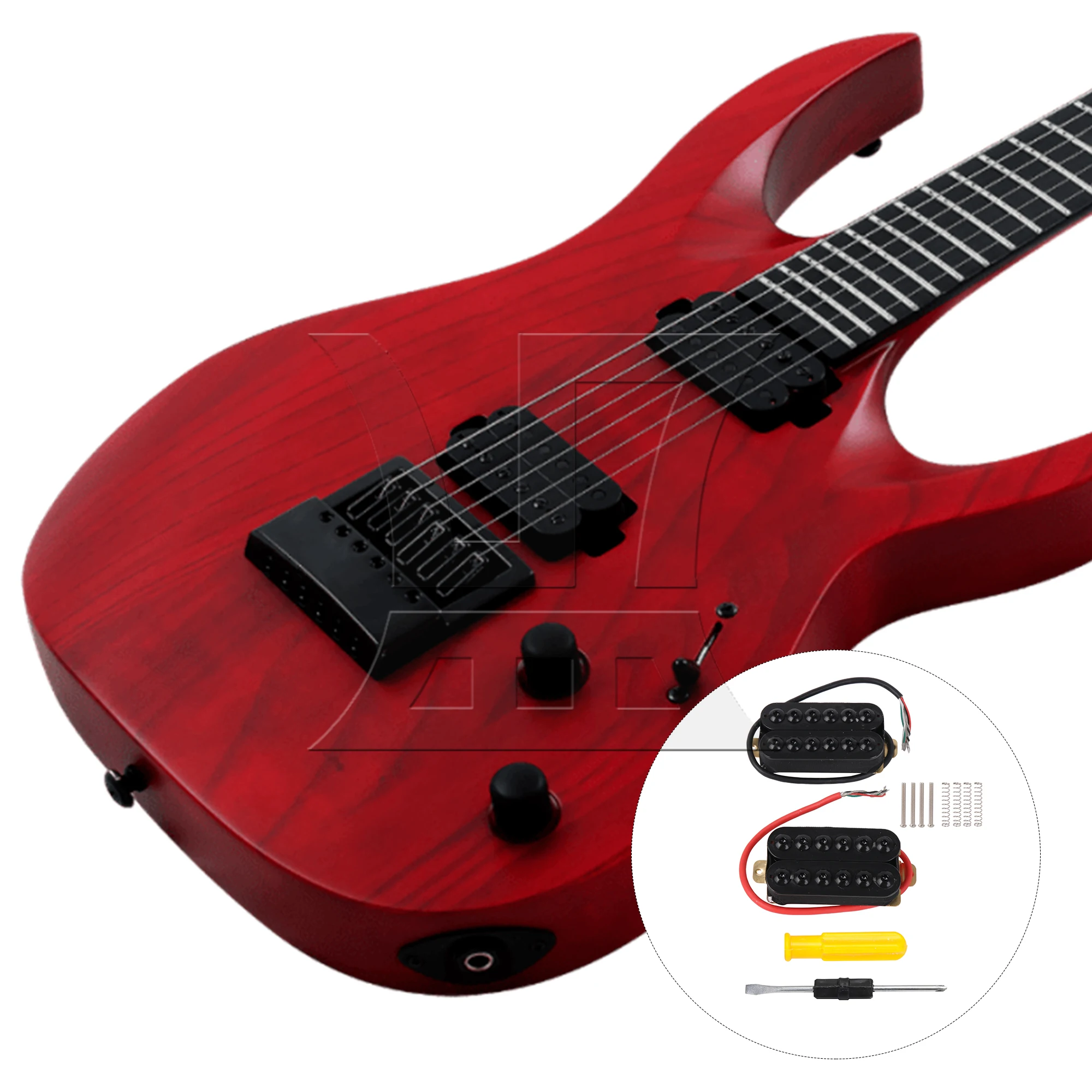 

Yibuy Double Coil Pickups 50/52mm for Electric Guitars w/ Screwdriver & Screws Kit