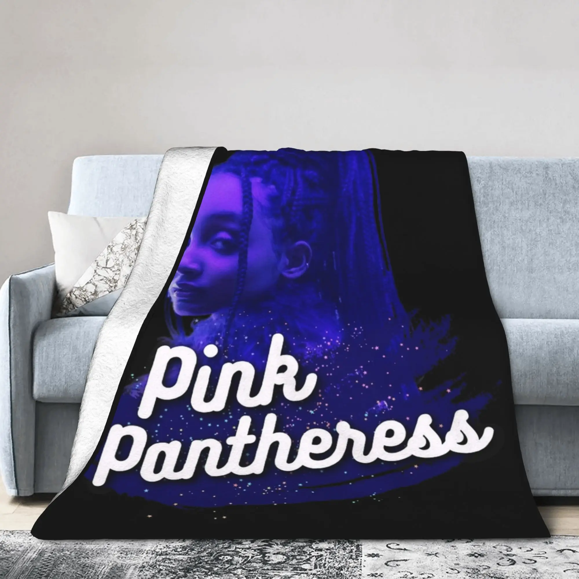 Singer Pink P-Pantheress Blankets Fleece Autumn/Winter  Multi-function Warm Throw Blanket for Sofa Bedroom Bedspreads