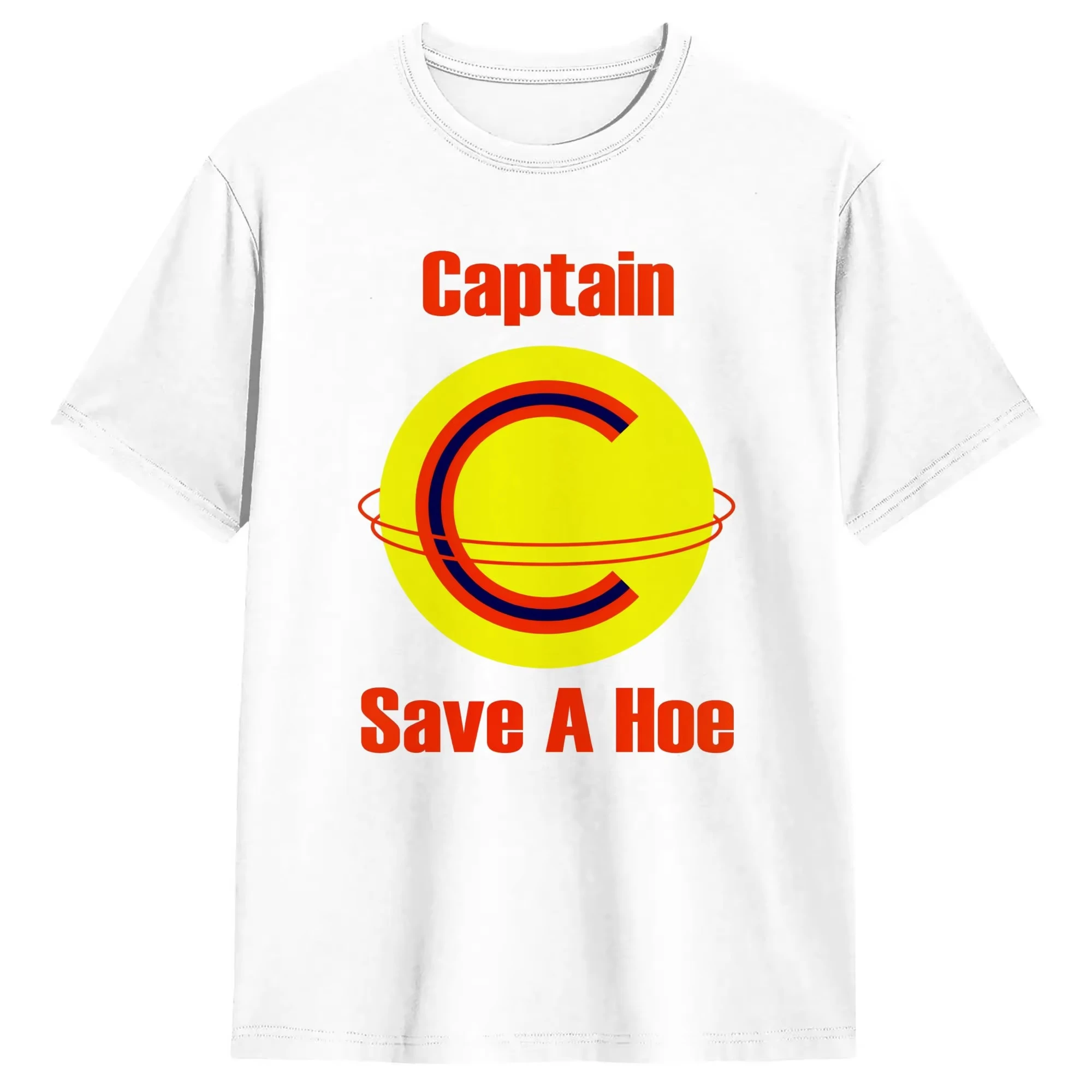 Captain Save a Hoe T Shirt Beach Popular T Shirts Pure Cotton O Neck Oversized Clothing Short-Sleeved Aesthetic Tops