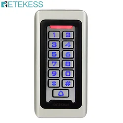 RETEKESS-sistema de Control de acceso de puerta, tarjeta de proximidad independiente con teclado, resistente al agua IP68, Rfid, T-AC03, 2000 usuarios