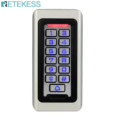RETEKESS T-AC03 Rfid 문짝 접근 제어 시스템, IP68 방수 키패드 근접 카드, 2000 사용자 독립