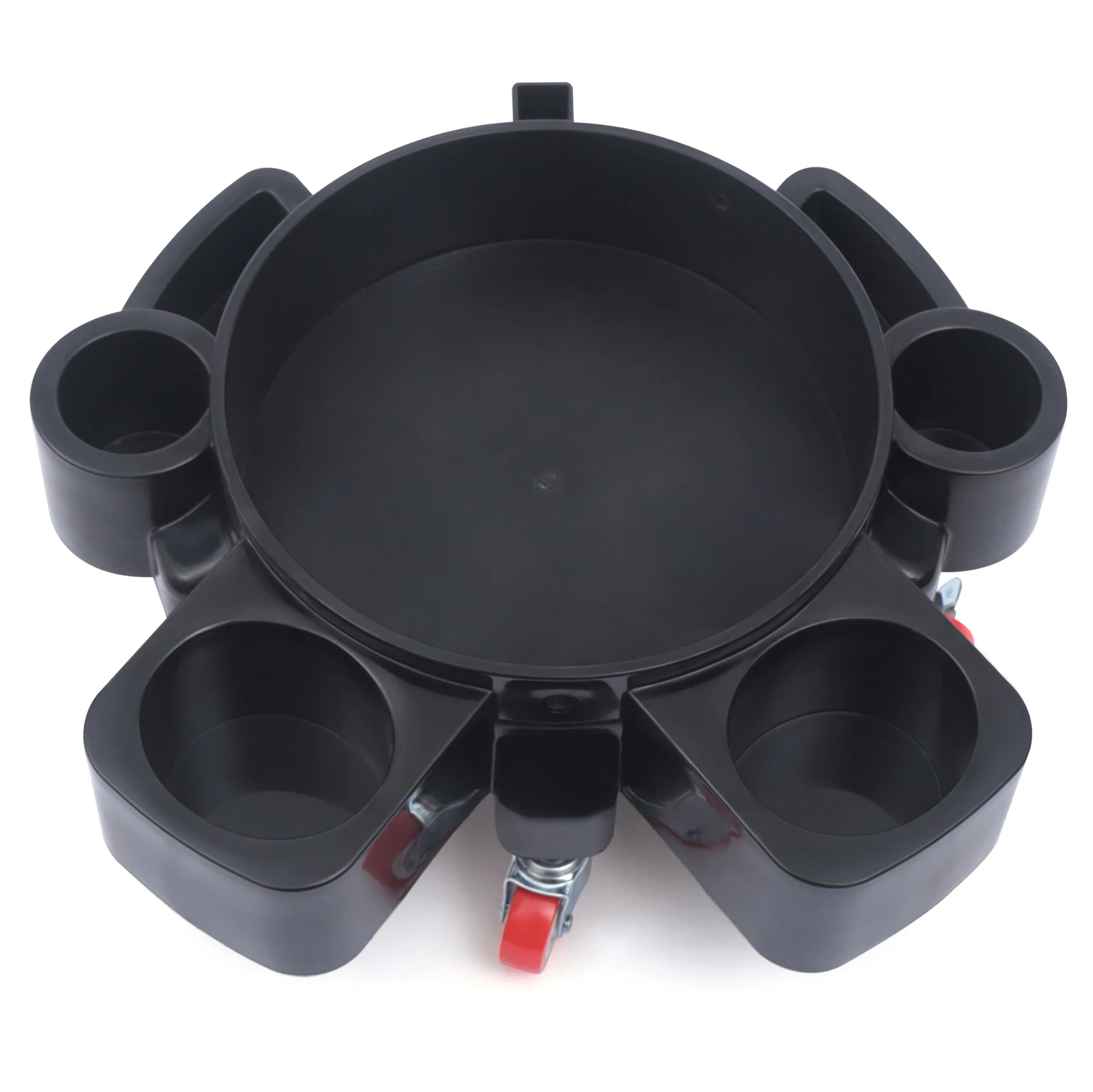Black Bucket Dolly Wash Professional Bucket Dolly with Wheel Casters Car Wash Dolly with  Five Pulleys Rotate 360 Degrees view 5
