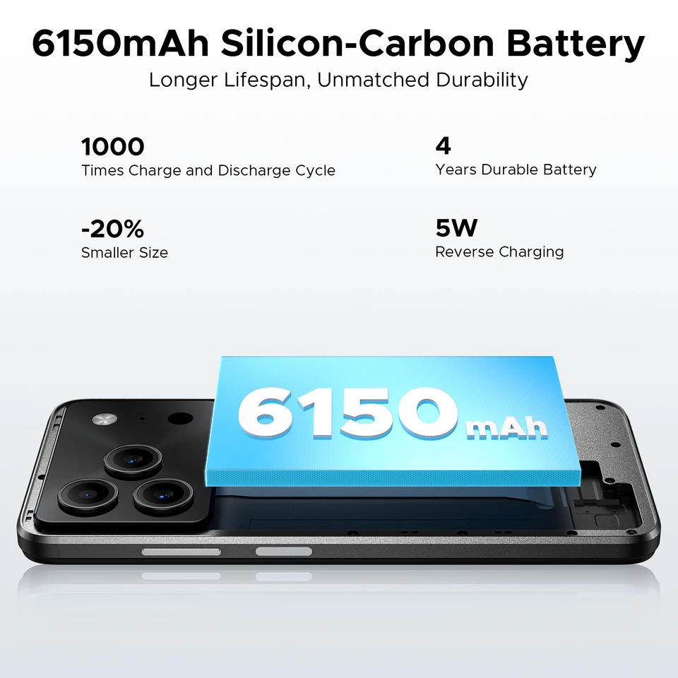 DOOGEE Note 56 Smartphone Android 16 6150mAh Large Battery 6.56
