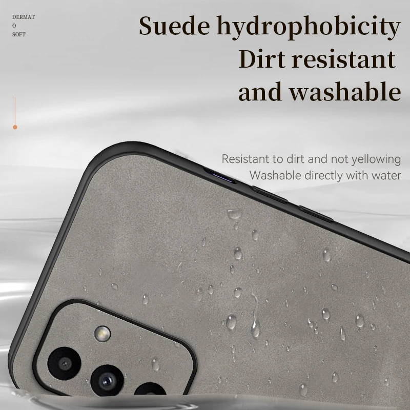 حافظة جلدية لهاتف سامسونج جالاكسي A15 A25 A35 A55 A05 A05S 5G غطاء خلفي من جلد الغنم