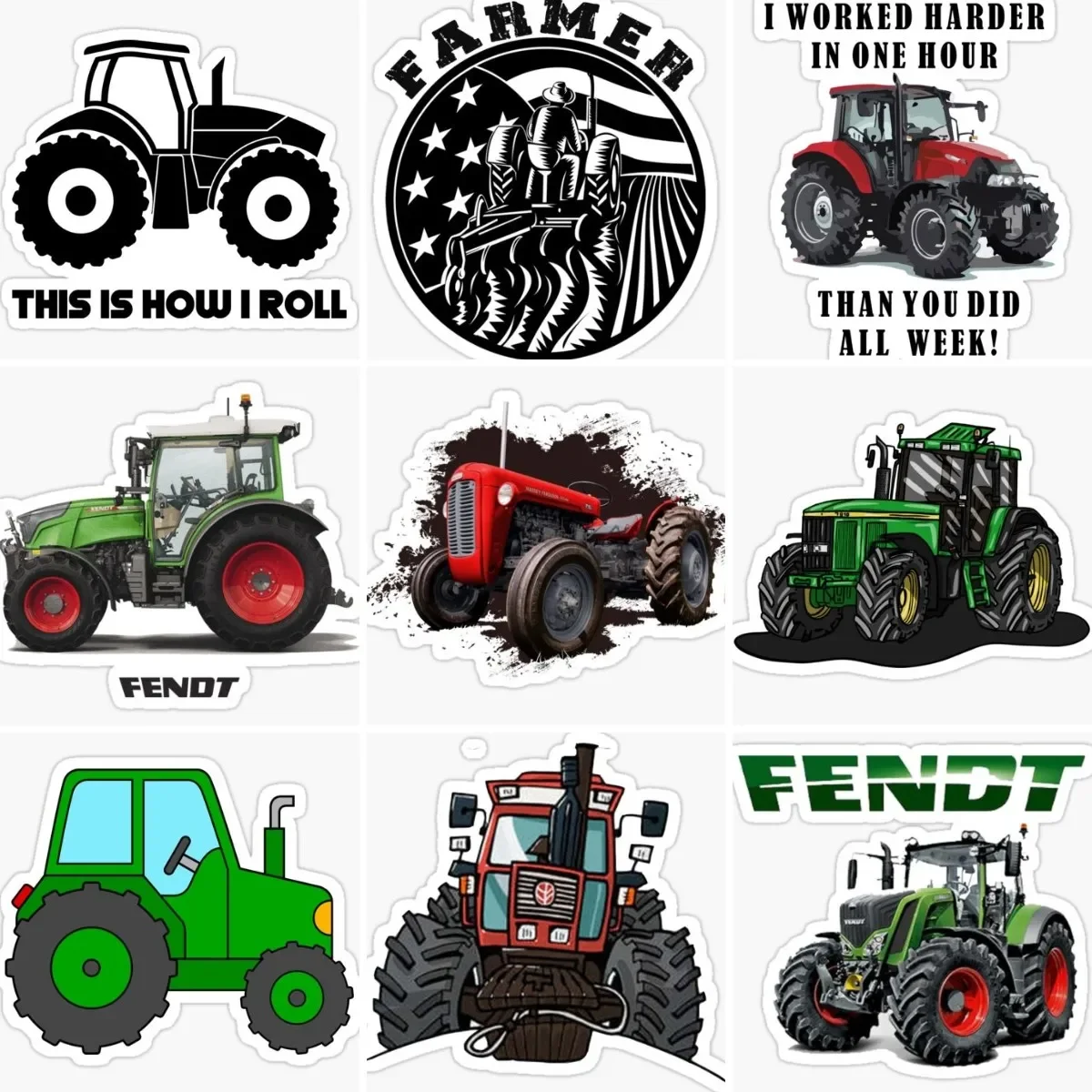 

Tractor Farm Creative Sticker Laptop Stickers Wall Room Truck Motorcycle Bumper Car Glass Helmet Off-road Door Decal Waterproof