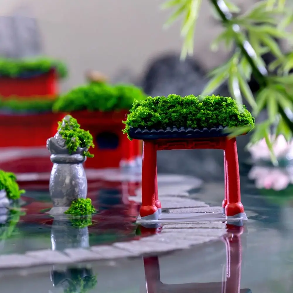 Multicolor Chinese-style Building Figurines Ecological Bottle Retro Ancient Architecture Model Fairy Garden DIY