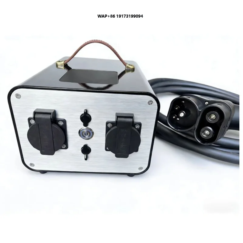 

ZKYC FDB007 OEM/ODM: Новый дизайн, портативный разрядник DC 5 кВт V2L с разъемом CCS2 и кабелем 140 см для электромобилей