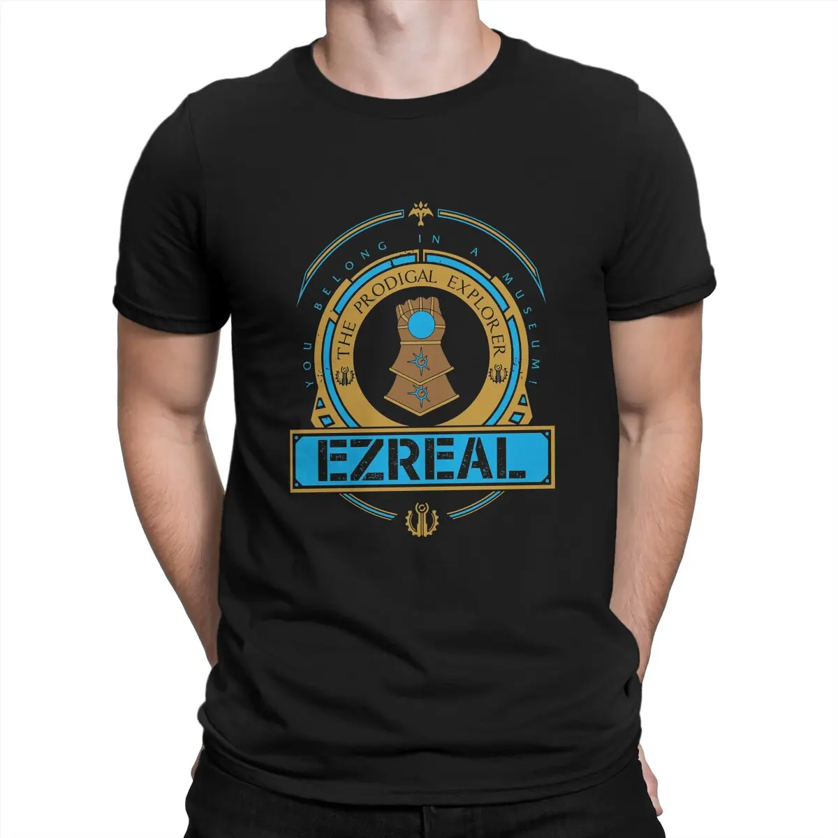 EZREAL Arcane League of Legends T Shirt Gothic Crewneck TShirt Harajuku Short Sleeve Polyester