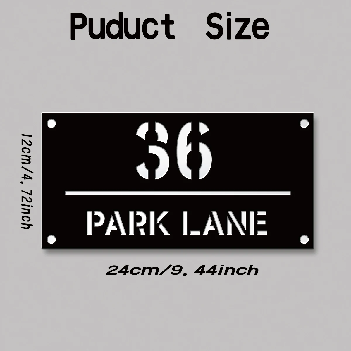 1pc Custom Number& Text  Acrylic Double Layer House Number Sign, Address Door Number, for Home, Apartment, Mailbox Decor