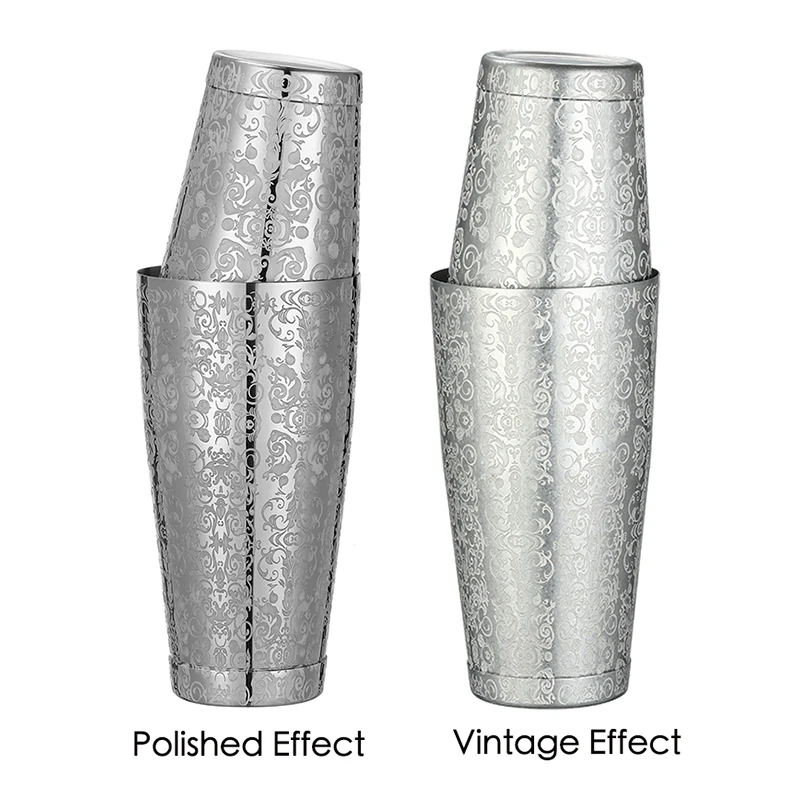 Bar Cocktail Shaker Boston Shaker: 2-piece Set: 18oz Weighted & 25oz Weighted Professional Bartender Cocktail Shaker-