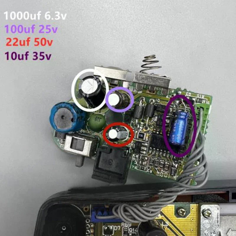 المكثفات لاستبدال إصلاح مكثفات اللوحة الأم Sega Gamegear Gg