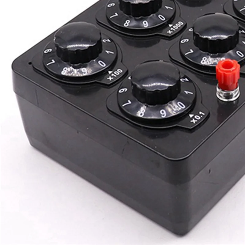 TCES-0-99999.9 โอห์มง่ายความต้านทานกล่อง Precision Variable Decade Resistor เครื่องมือการสอนการสอนความต้านทานกล่อง