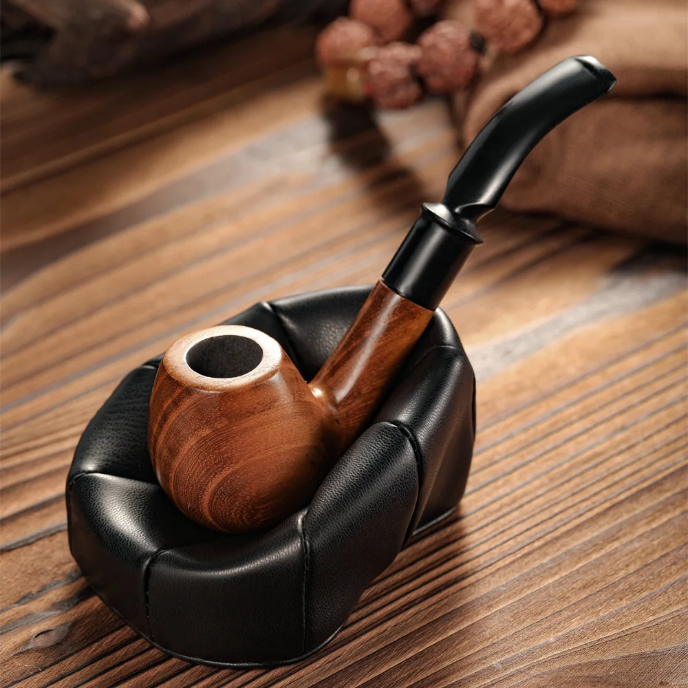 

Leather Pipe Holder Stand Universal Tobacco Pipe Accessories Couch Pipe Rest Base Durable Organizer