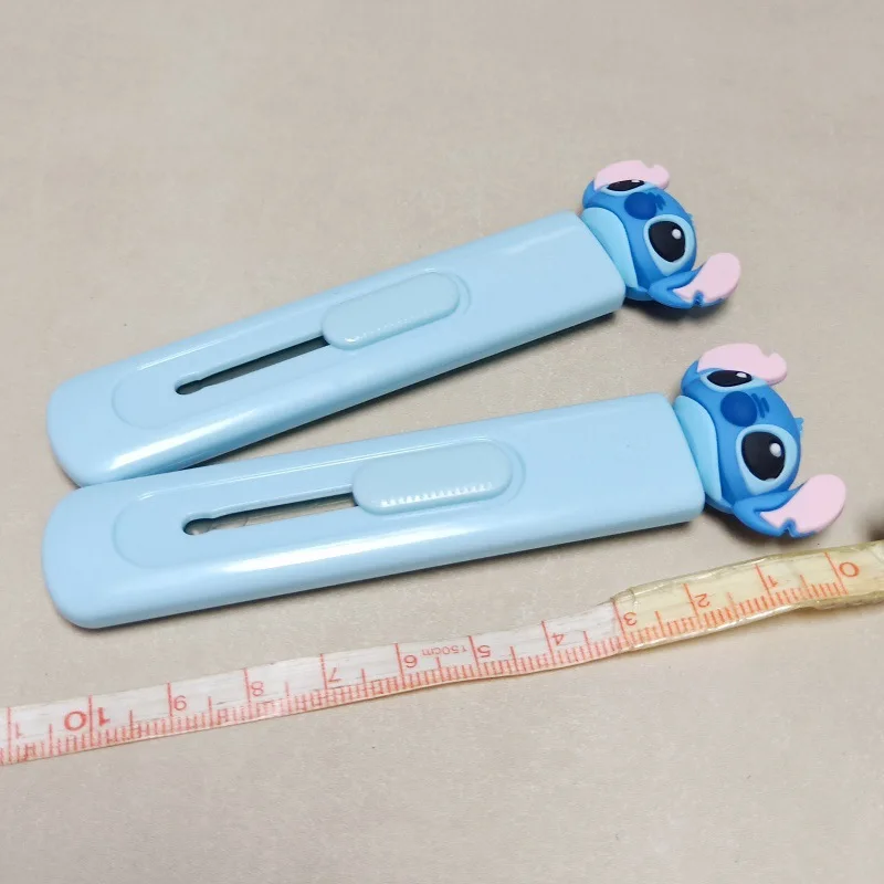 Disney 24pcs Stitch Press Utility Knife Animation Student Lilo Push Paper Knife DIY Box Opening Knife Stationery Gift Wholesale