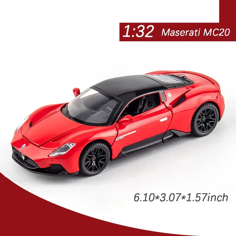 

1:32 Maserati MC20 Alloy Car Model Children's Toy Living Room Decor Holiday Gift Sport Miniature Car Diecast Model Car Wholesale