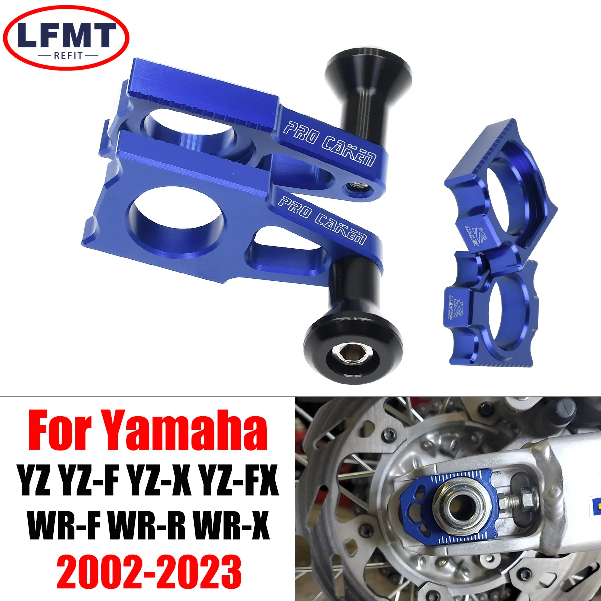 

For YAMAHA Motorcycle 2003-2022 WR250F 450F 250R 250X YZ 125 250 125X 250X 250F 450F 250FX 450FX CNC Rear Adjuster Block Chain