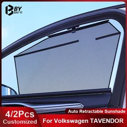 For Volkswagen TAVENDOR 2023-2024 Car Auto Lifting Sunshade Side Window Sunshades Protective Cover Car Interior Accessories